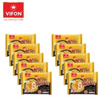 COMBO 10 GÓI MÌ TRỘN TRỨNG MUỐI CAY HOT SALTED EGG NOODLES DRIED MIX VIFON 105 GRAM