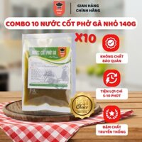 COMBO 10 gói nước cốt phở gà 140g hương vị phở đậm đà, tiện lợi cho bữa ăn ngon chỉ với 5 phút chế biến 140g x 10 gói