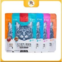 Combo 10 gói pate cho mèo Wanpy NW NATURAL WORLD gói 80g giúp bổ sung các vitamin, khoáng chất thiết yếu