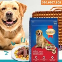 Combo 10 gói Thức ăn cho chó trưởng thành vị bò nướng SmartHeart Adult Roasted Beef 400g