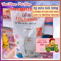 Combo 10 gói thức ăn mèo apro IQ 500G