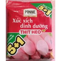 (combo 10 gói=60 cây) xúc xích dinh dưỡng thịt heo ponnie