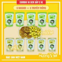 COMBO 10 Hạt sen sấy giòn không đường , củ sen sấy túi 30g, đặc sản hạt sen Đồng Tháp, sen Đại Việt