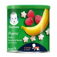 Combo 10 hộp Bánh Ăn Dặm Gerber Puffs Organic Hộp 49g