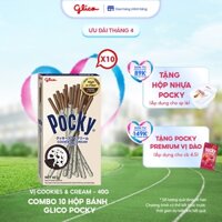 Combo 10 hộp Bánh que Glico Pocky vị Cookies & Cream 40gr