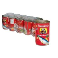 combo 10 hộp cá mòi 3 cô Thái Lan 155g