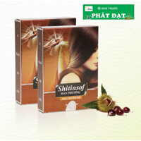 Combo 10 hộp Dầu gội tóc màu nâu hạt dẻ màu quyến rũ Shitinsof Hán Phương (Hộp 3 gói x15ml)
