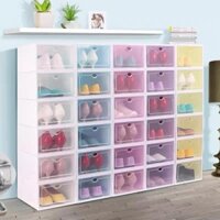 combo 10 hộp đựng giày nhựa trong suốt
