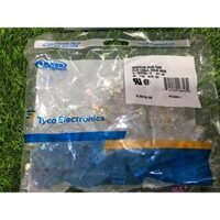 Combo 10 Hộp Hạt Mạng RJ45 AMP Chân Đồng Hộp 100 Đầu Bấm