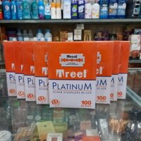 Combo 10 Hộp Lưỡi lam Treet cam Platinum hộp 100 pcs