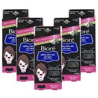 Combo 10 Hộp Miếng Dán Mũi Lột Mụn Bioré Nữ 4 Miếng Pore Pack Black Nhập Khẩu Nhật Bản