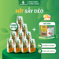 Combo 10 hộp Mít sấy dẻo Nonglamfood 100g | Healthy Snack | Ăn vặt văn phòng | Trái cây sấy dẻo