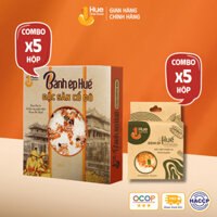 Combo 10 hộp mix (5 lớn 5 nhỏ) Bánh Ép Huế vị BBQ - Đặc sản Huế thơm ngon giòn rụm,mê mẫn lòng người