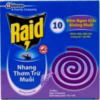 Combo 10 Hộp Nhang Muỗi Raid hương Lavender