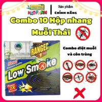 (Combo 10 Hộp) Nhang Muỗi Thái Ranger Low Smoke 165g (Ít Khói), 1 Hộp 10 Vĩ Nhang