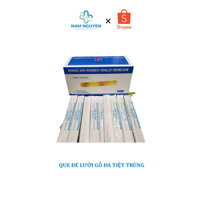 Combo 10 Hộp Que Đè Lưỡi Gỗ Đã Tiệt Trùng, Hộp 100 Que Chính Hãng Hoàng Sơn
