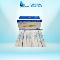 Combo 10 Hộp Que Đè Lưỡi Gỗ Đã Tiệt Trùng, Hộp 100 Que Chính Hãng Hoàng Sơn