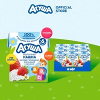 Combo 10 hộp Sữa ăn dặm tăng đề kháng giúp bé tăng cường hệ miễn dịch gạo sữa vị dâu tây,dâu đất và táo Agusha 200ml/hộp