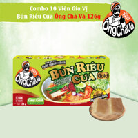 Combo 10 Hộp Viên Gia Vị Bún Riêu Cua Ông Chà Và 126g (Crab Chowder Rice Noodle Soup Cubes)