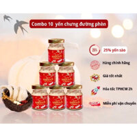 Combo 10 hủ yến sào đường phèn cao cấp 25% yến