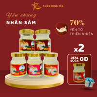 Combo 10 Hũ Yến Sào Thiên Minh 70% Yến Tươi Tổ Yến Chưng Nhân Sâm Hũ 70ml