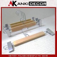COMBO 10 Kẹp quần gỗ treo quần áo, kẹp quần áo gỗ, móc treo quần áo dùng cho shop thời trang Anki Decor