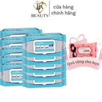 Combo 10 khăn giấy ướt cồn Let-green không gất kích ứng, giấy ướt Let-green an toàn cho da