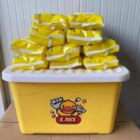 Combo 10 khăn giấy ướt vịt vàng tặng kèm thùng nhựa