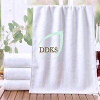 Combo 10 khăn tắm màu trắng chất liệu cotton cho khách sạn và nhà nghỉ [ size khăn: 60cm x 120cm/ 230gram ]