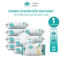 [Combo 10] Khăn Ướt Niva Baby 80 Tờ NB1 Đa Năng, Tiện Dụng, Diệt Khuẩn, An Toàn Cho Trẻ Sơ Sinh Phụ Nữ Mang Thai