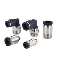 Combo 10 Khớp Nối Khí Nén Mini - Đầu nối thẳng thân tròn POC4-M3 và POC4-M5