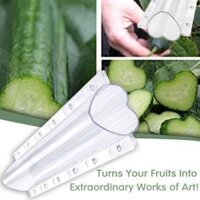 Combo 10 Khuôn hình trái tim tạo hình trái cây cho loại quả nhỏ và dài như dưa chuột…