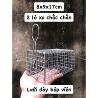 Combo 10 lồng bẫy chuột 8x9x17cm lưới dày 24kg 2 lò xo.