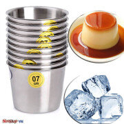 Combo 10 Ly Đá Khuôn Làm Bánh Flan Inox Chống Gỉ Cao Cấp Hàng VNCLC
