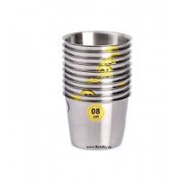 Combo 10 ly đá,khuôn làm bánh Flan inox 304 cao cấp 8cm