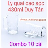 COMBO 10 LY QUAI CAO SỌC DUY TÂN - 430ML - KT 10,4,*7,8*12,6CM