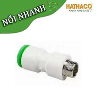 Combo 10 Măng sông 20 ren ngoài 20 ( ½” ) PN10 Nối Nhanh Ống HDPE, PVC, PPR (Không Cần Hàn, Không Cần Siết Rắc Co)
