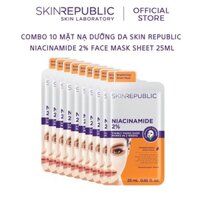Combo 10 Mặt nạ dưỡng da Skin Republic Niacinamide 2% Face Mask Sheet 25ml