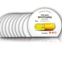 Combo 10 Mặt nạ giấy Dưỡng Trắng Và Sáng Da BNBG Vita Genic Whitening Jelly Mask (Vitamin C) 30ml x [10 BNBG - VÀNG]