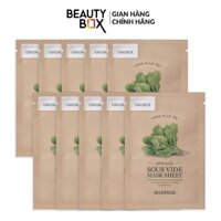 Combo 10 Mặt Nạ Giấy Rau Củ Spinach Skinfood Sous Vide Mask Sheet 20G