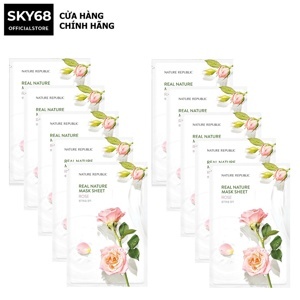 Combo 10 mặt nạ Nature Republic Real Nature Rose Mask Sheet 23ml