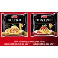 [Combo 10] Mì spaghetti Bistro xốt kem phô mai / bò bằm kiểu Ý gói 95g