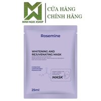 Combo 10 Miếng mặt nạ dưỡng trắng da Rosemine Whitening and Rejuvenating Mask 25ML