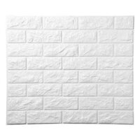 Combo 10 Miếng Xốp Dán Tường Giả Gạch Dày 4mm - Trắng