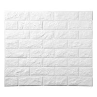 Combo 10 Miếng Xốp Dán Tường Giả Gạch Dày 4mm - Trắng