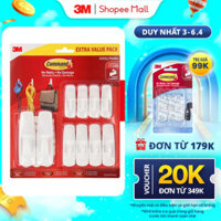 Combo 10 Móc dán tường 3M™ Command™, 17008EXVP, độ bền cao, bám cực chắc, chịu lực 2.2kg, Dùng sắp xếp nhà cửa