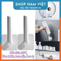 Combo 10 Móc Dán Tường Treo Đồ Đa Năng Siêu Chịu Lực - 10 Móc chữ L nhựa