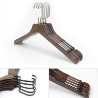 ♘combo 10 móc gỗ nam cổ bằng vai đệm, có rãnh chống tuột,mắc treo quần áo đệm