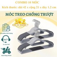 COMBO 10 Móc quần áo bằng nhựa, móc phơi quần áo chống tuột, Móc treo quần áo chống trượt đa năng chất nhựa