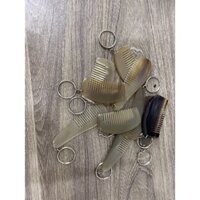 Combo 10 móc treo chìa khoá bằng sừng trâu hình chiếc lược mini